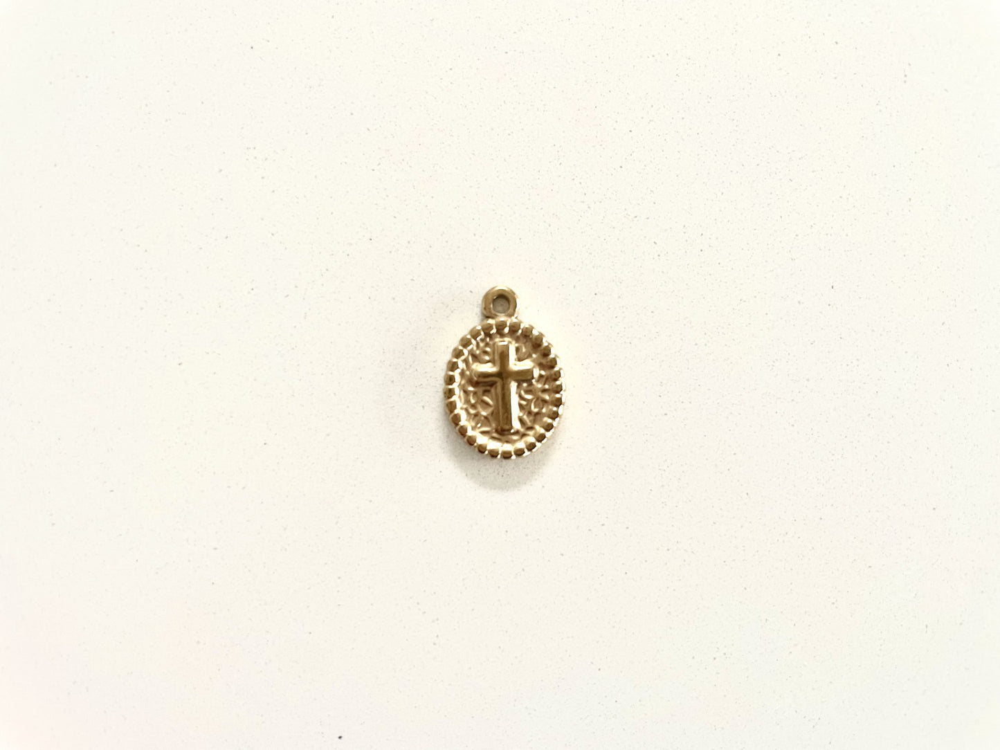 Round Cross Charm