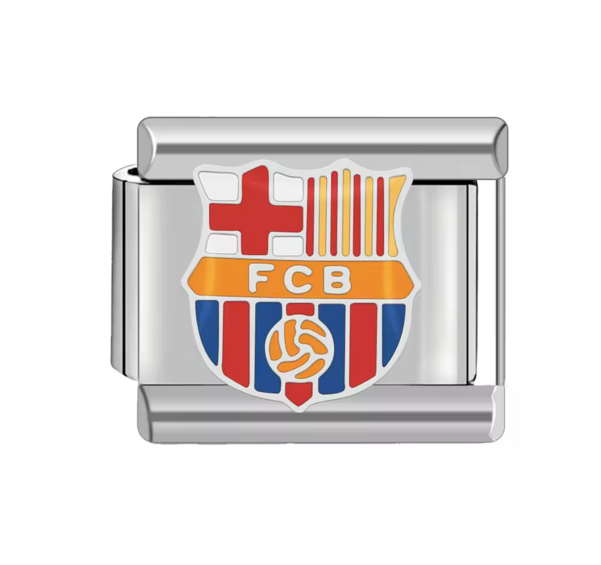 FC Barcelona Italy Charm Silver Link