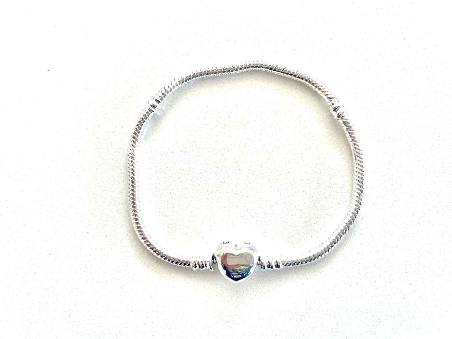 Heart Charm Snake Bracelet