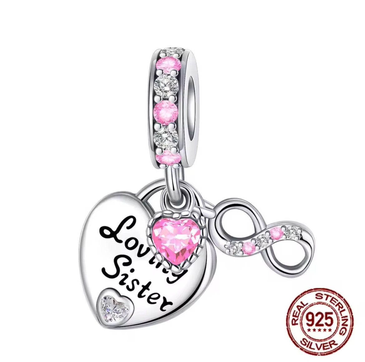 Loving Sister Infinity Dangle Charm