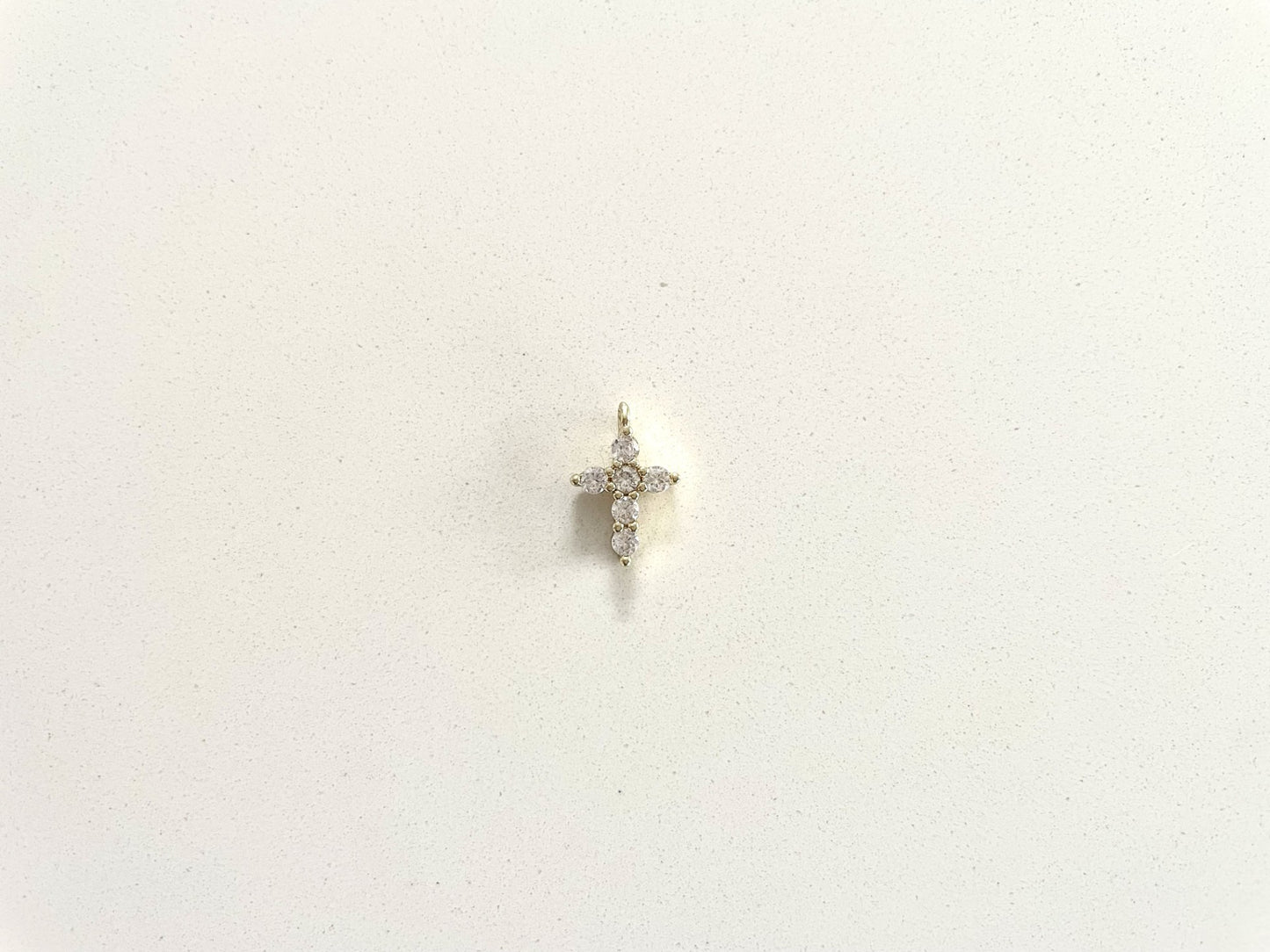 Delicate Small Cross Diamonte Charm