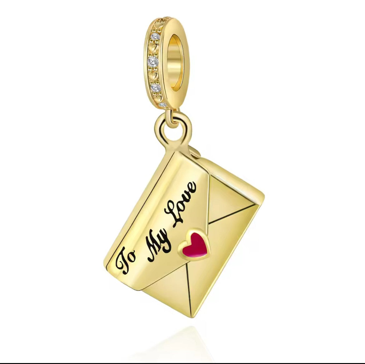 Love Letter Envelope Dangle Charm