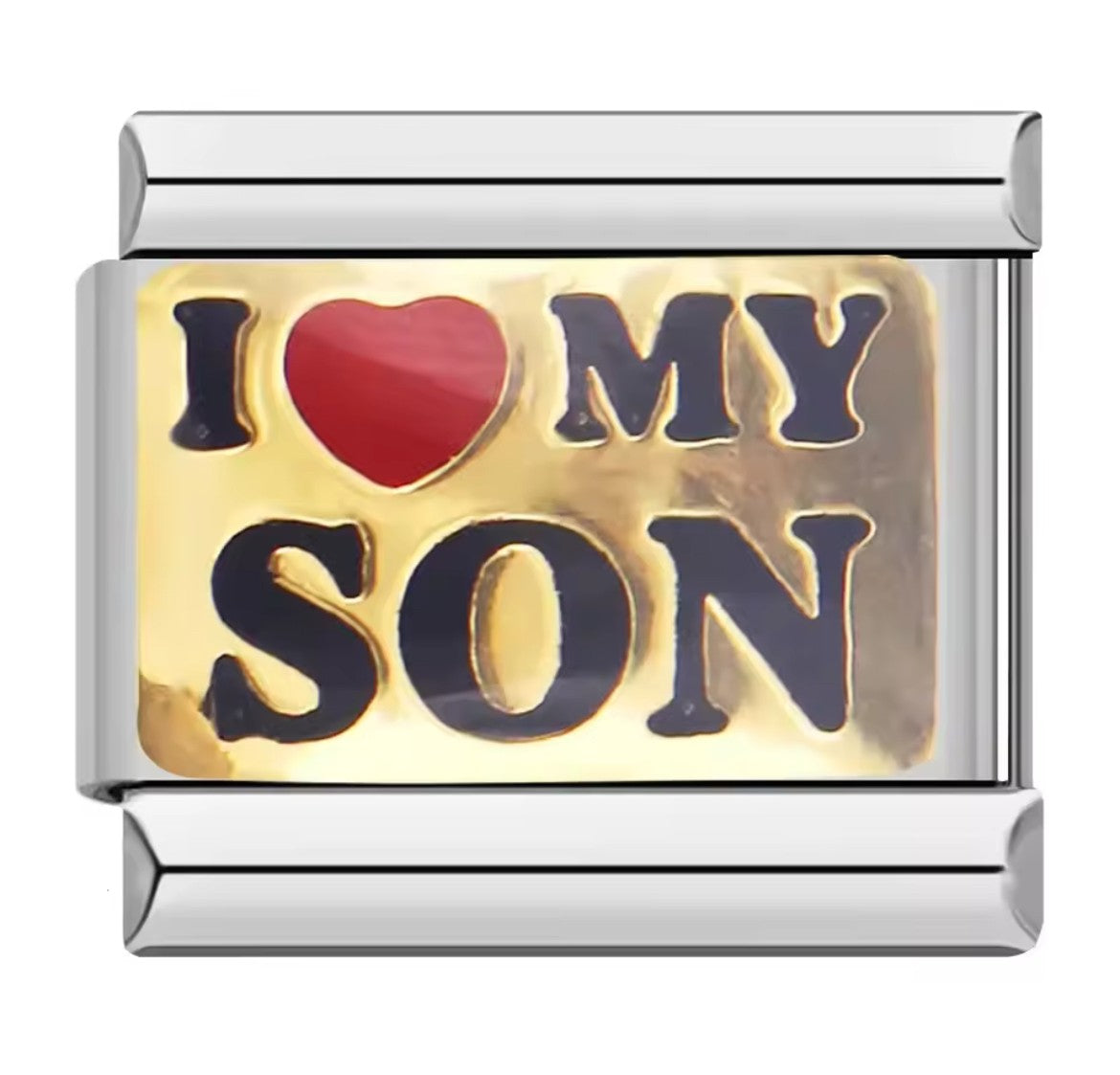 I Love My Son Italy Charm Silver Link