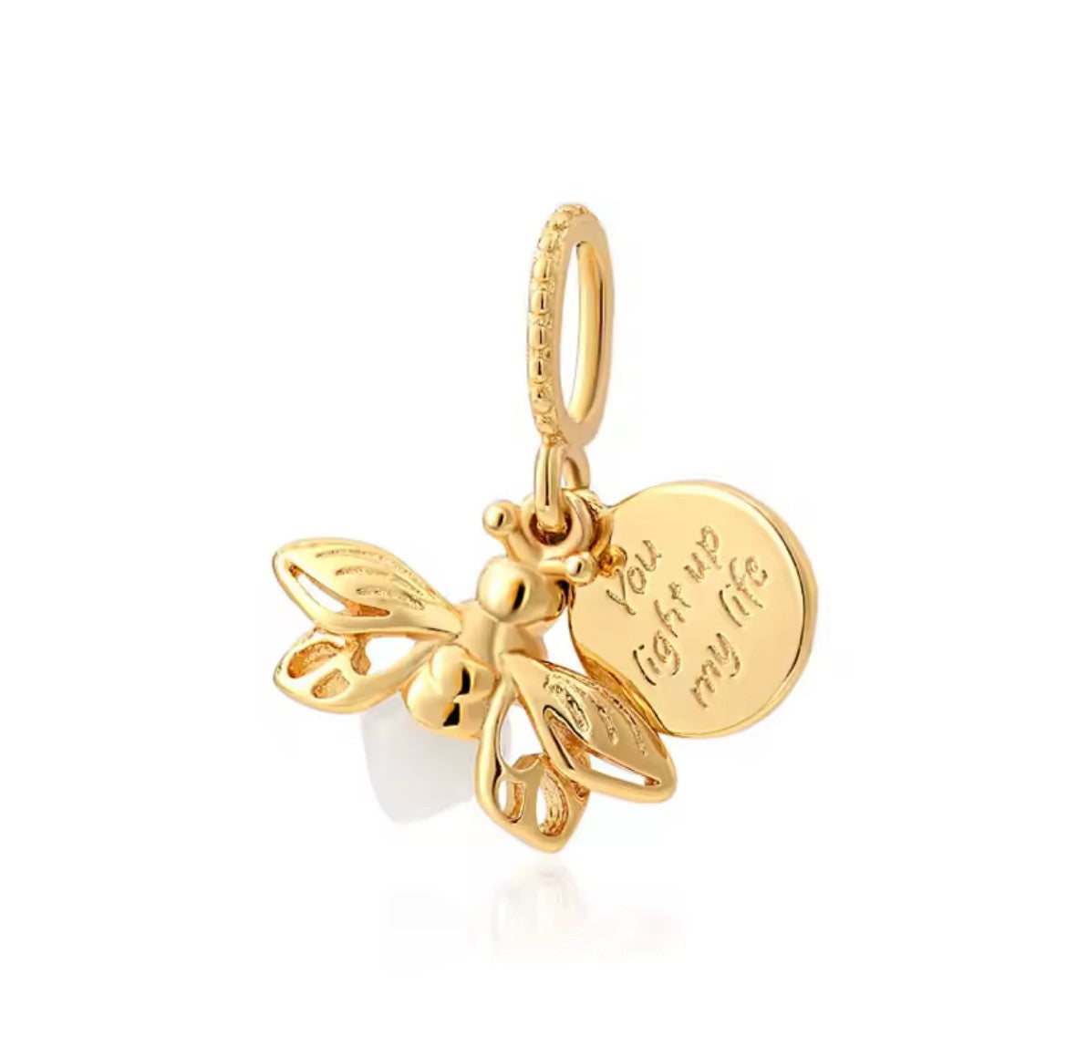 Dragonfly Round Dangle Charm