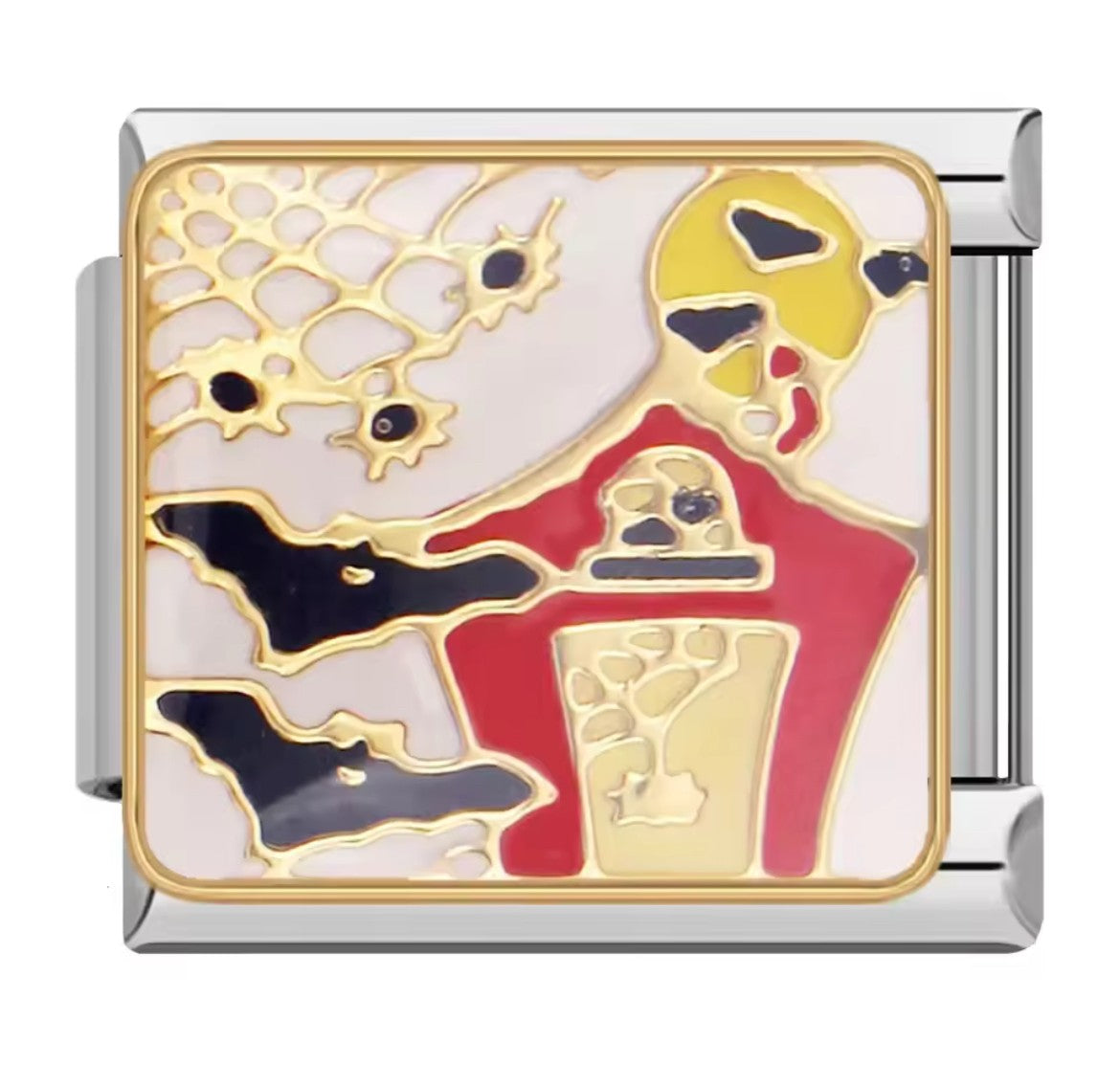 Halloween Italy Charm Silver Link
