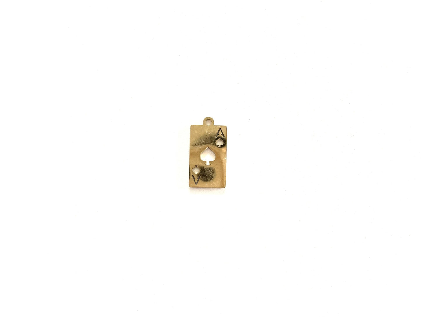 Gold Ace of Spades Charm