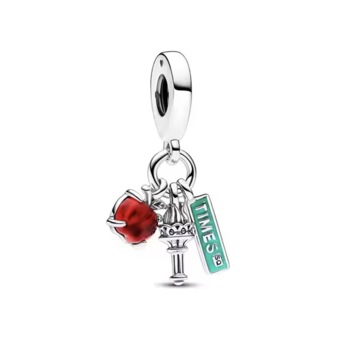 NYC Apple Torch Street Sign Dangle Charm