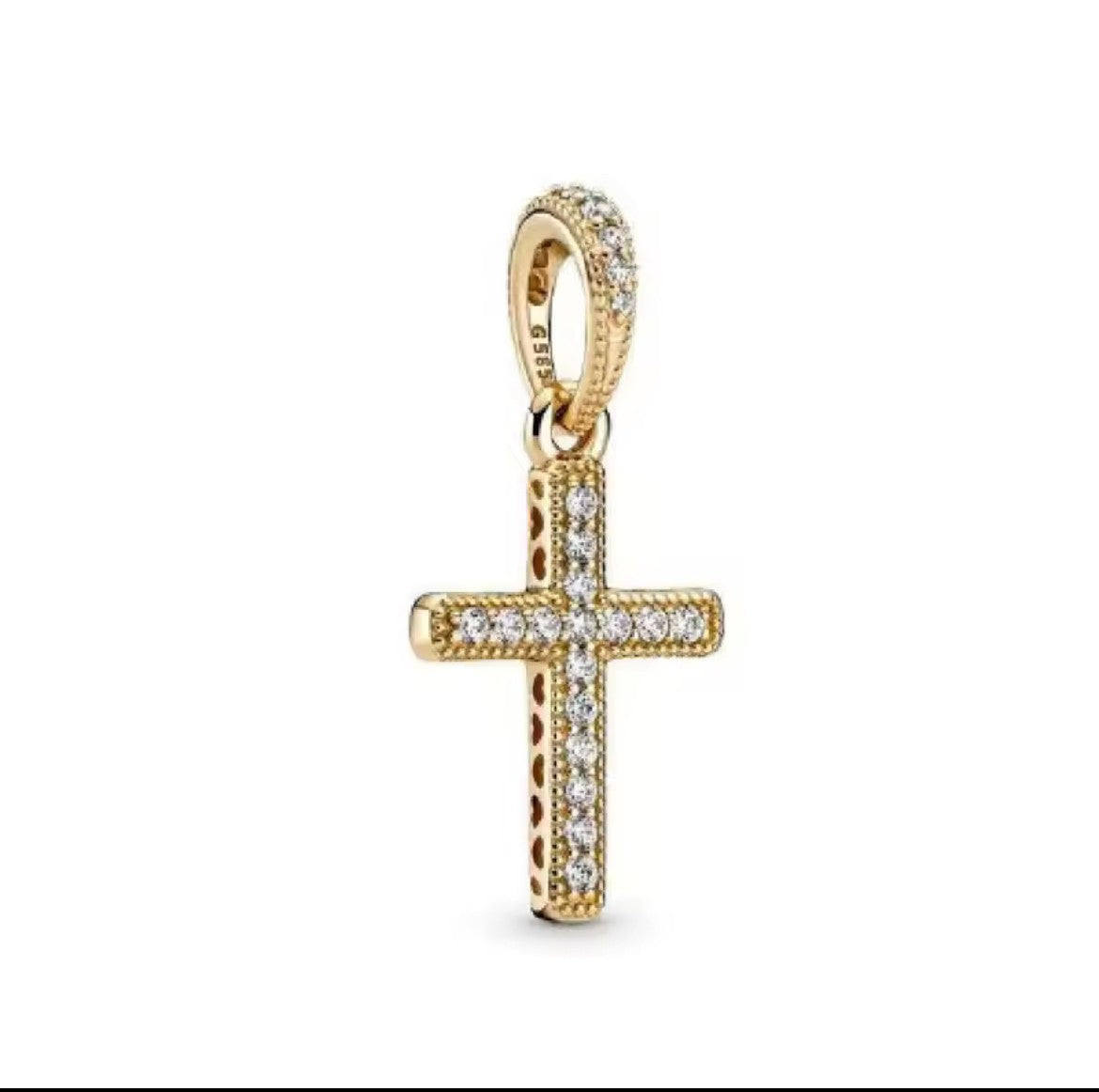 Sparkling Cross Dangle Charm