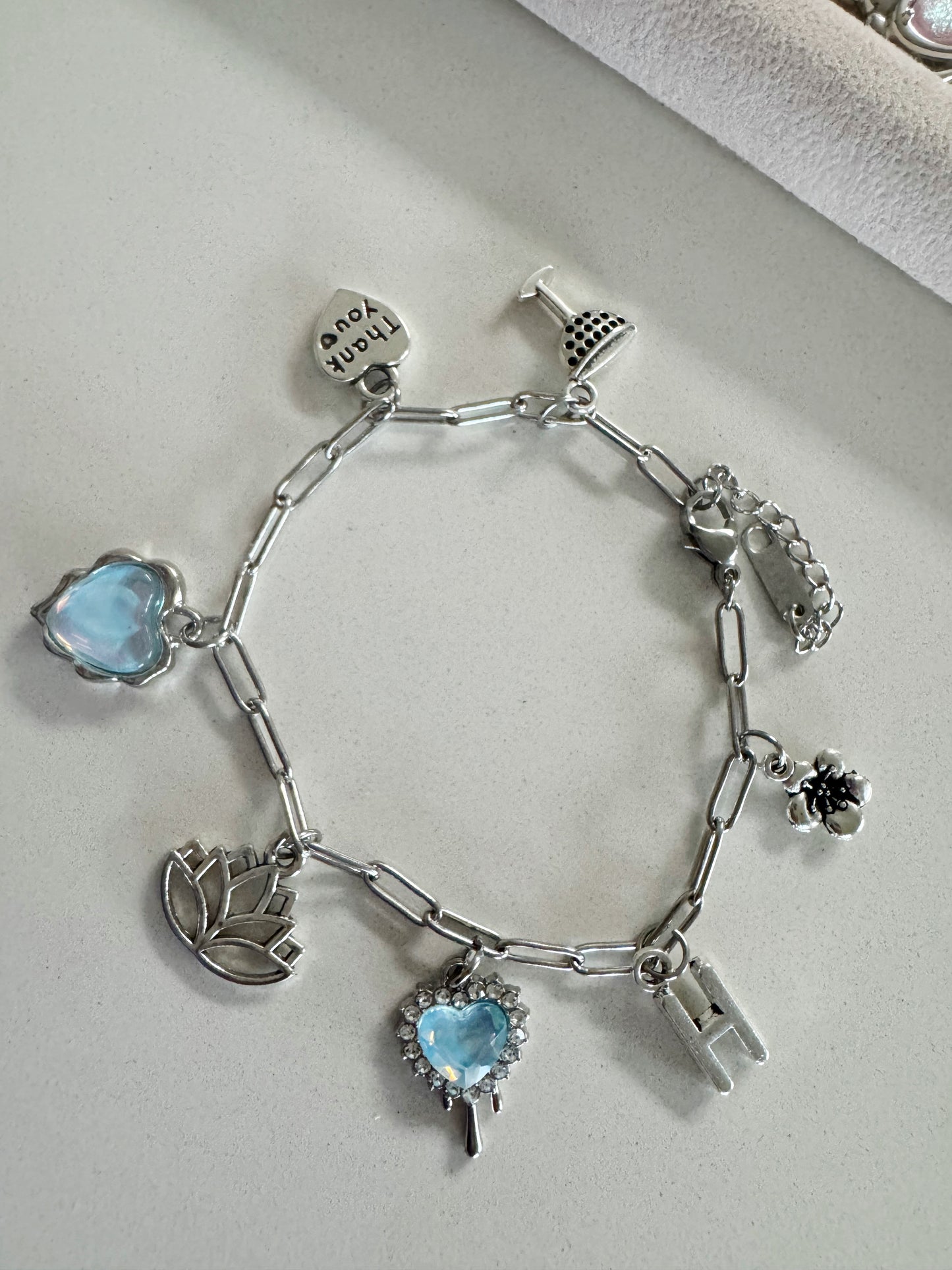 Lover of Blue Charm Bracelet