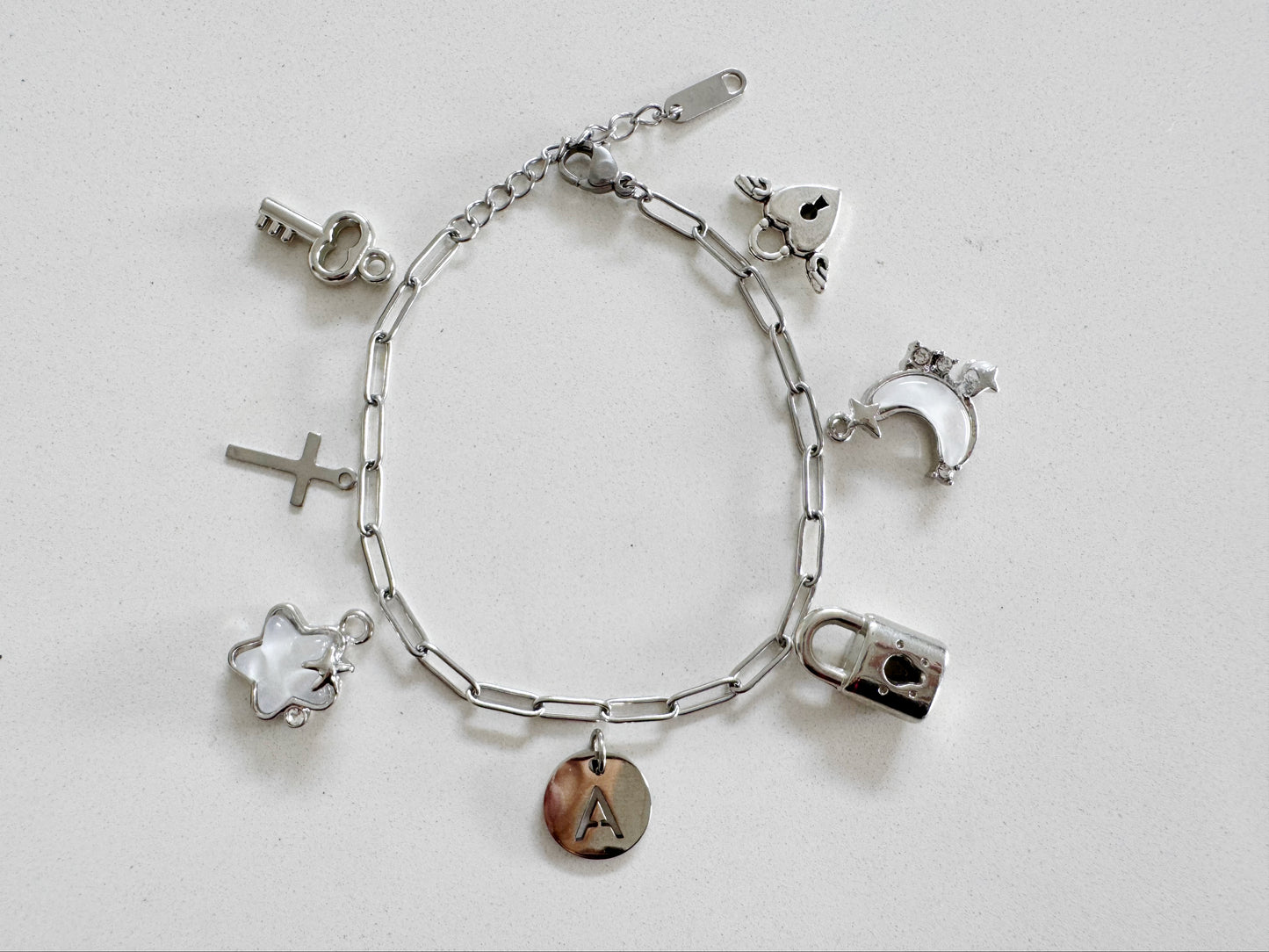 Moon and Star Charm Bracelet
