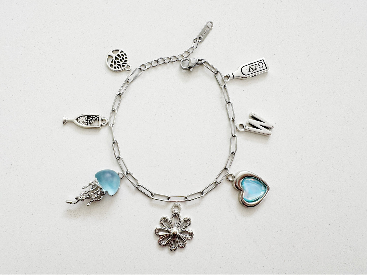 Lover of Blue Charm Bracelet