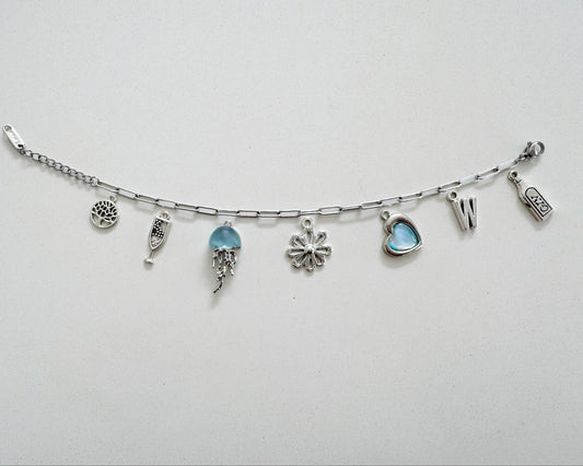 Lover of Blue Charm Bracelet