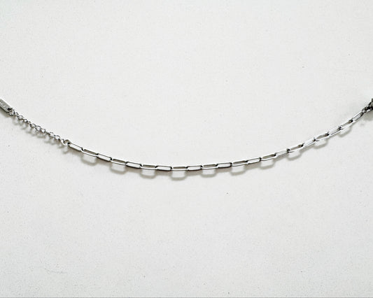 Silver Paper Clip Intertwine Chain Bracelet