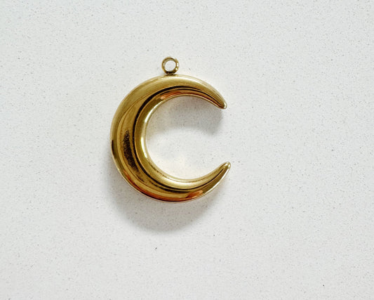 Large Crescent Moon Charm