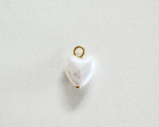 Heart Shaped Pearl Charm
