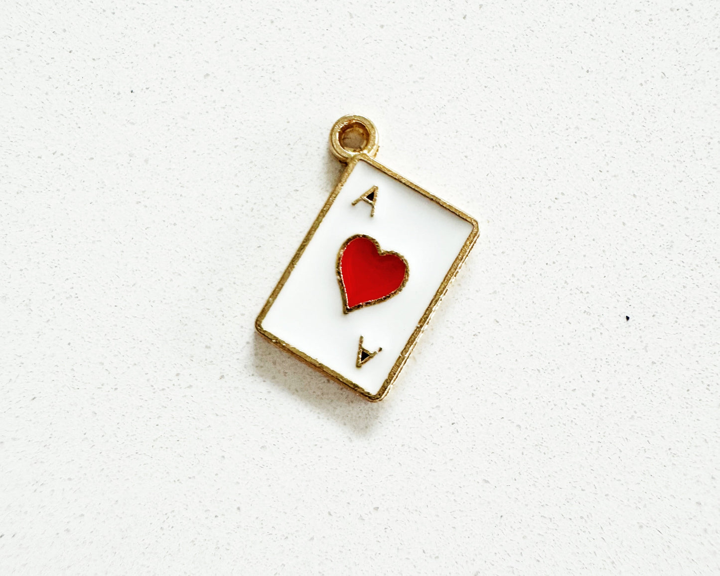 Ace Playing Card Heart Charm