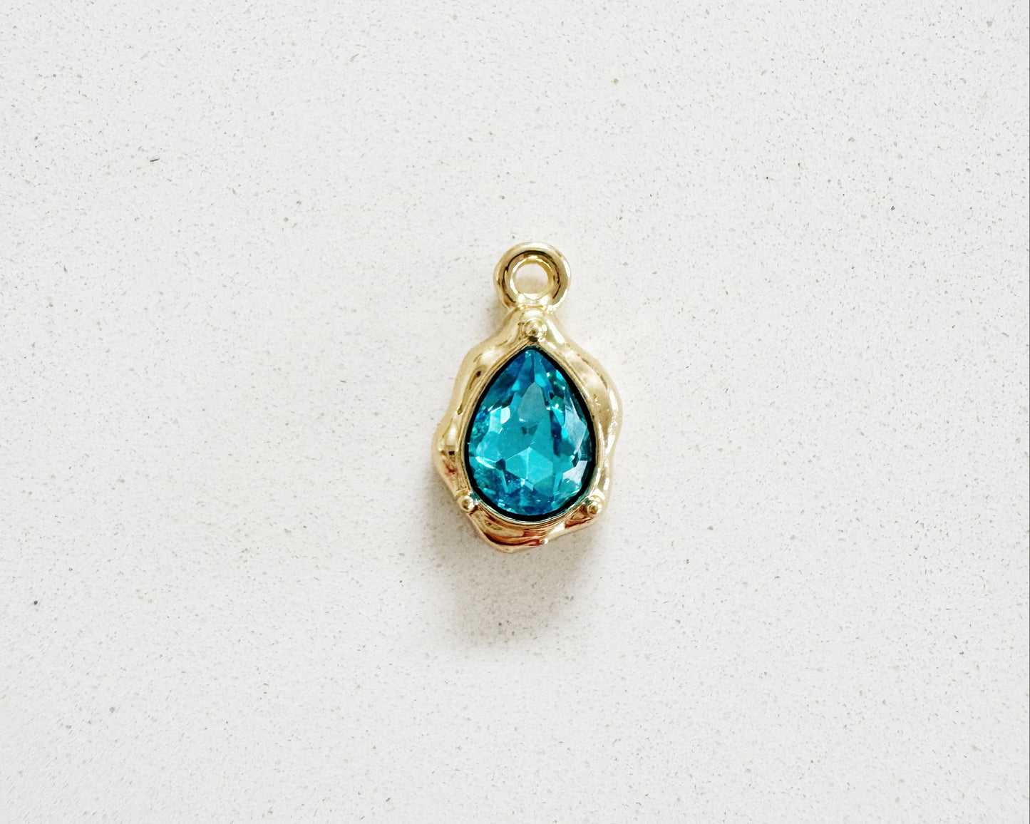 Ocean Blue Diamond Charm