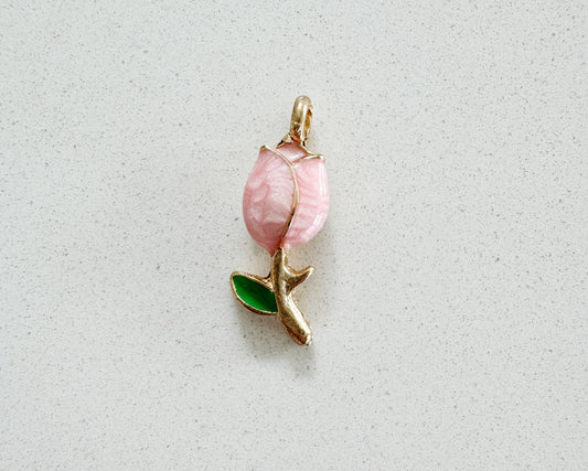 Light Pink Rose Charm