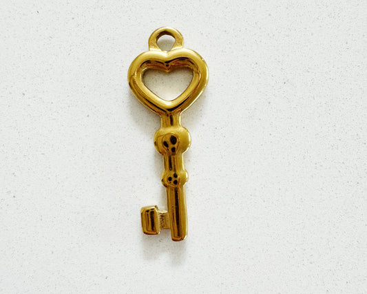 Large Gold Key Charm