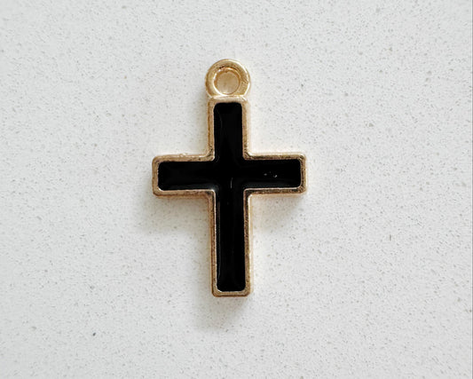 Black Cross Charm