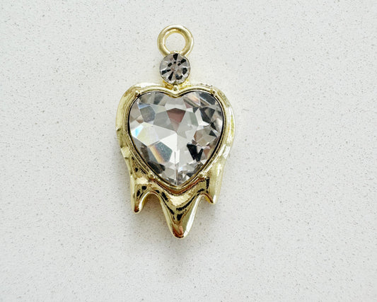 Diamonte Melting Heart Charm