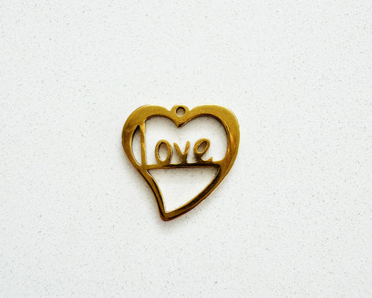 Love Heart Hollow Charm