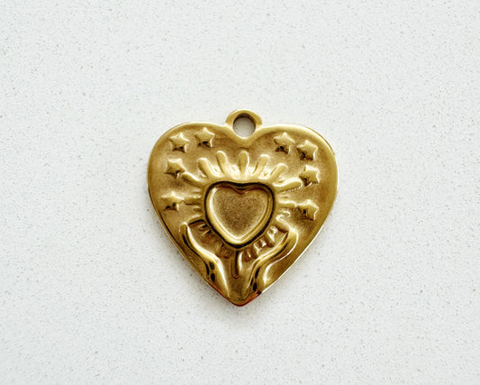 Love Heart Gold Charm