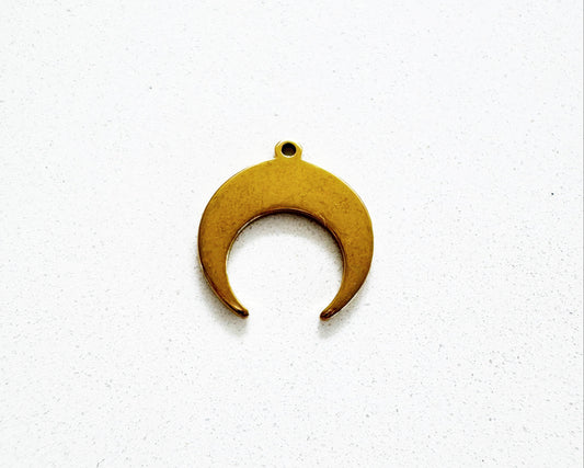 Flat Crescent Moon Charm