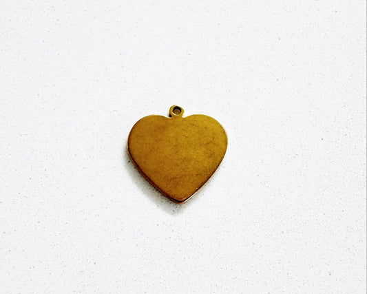 Flat Love Heart Charm