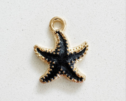 Black Starfish Charm