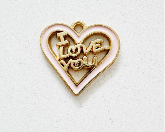 I Love You Heart Charm