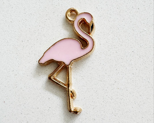 Large Pink Flamingo Charm