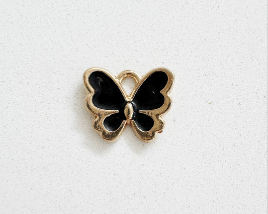 Small Black Butterfly Charm
