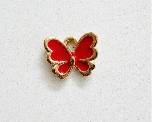 Small Red Butterfly Charm