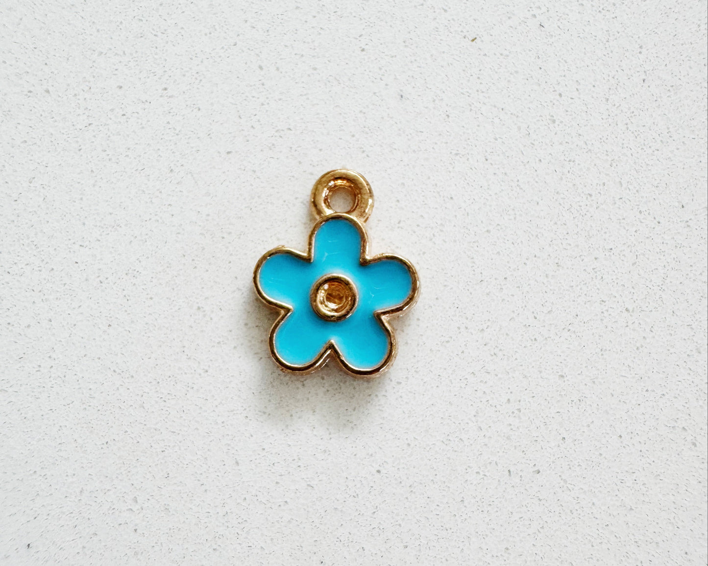 Small Blue Flower Charm