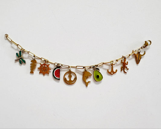 Lightweight Flat Charm Bracelet