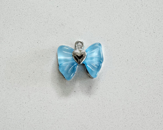 Blue Bow Charm