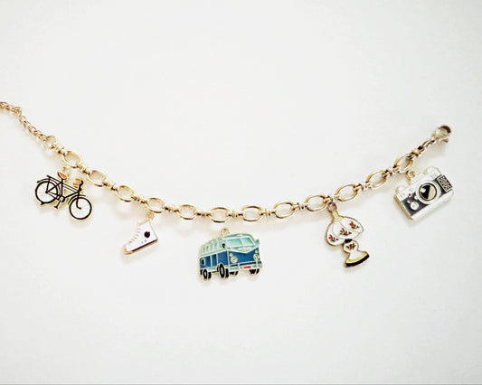 Lover of Travel Charms Bracelet