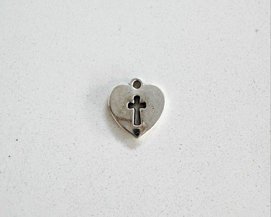 Heart Cross Charm