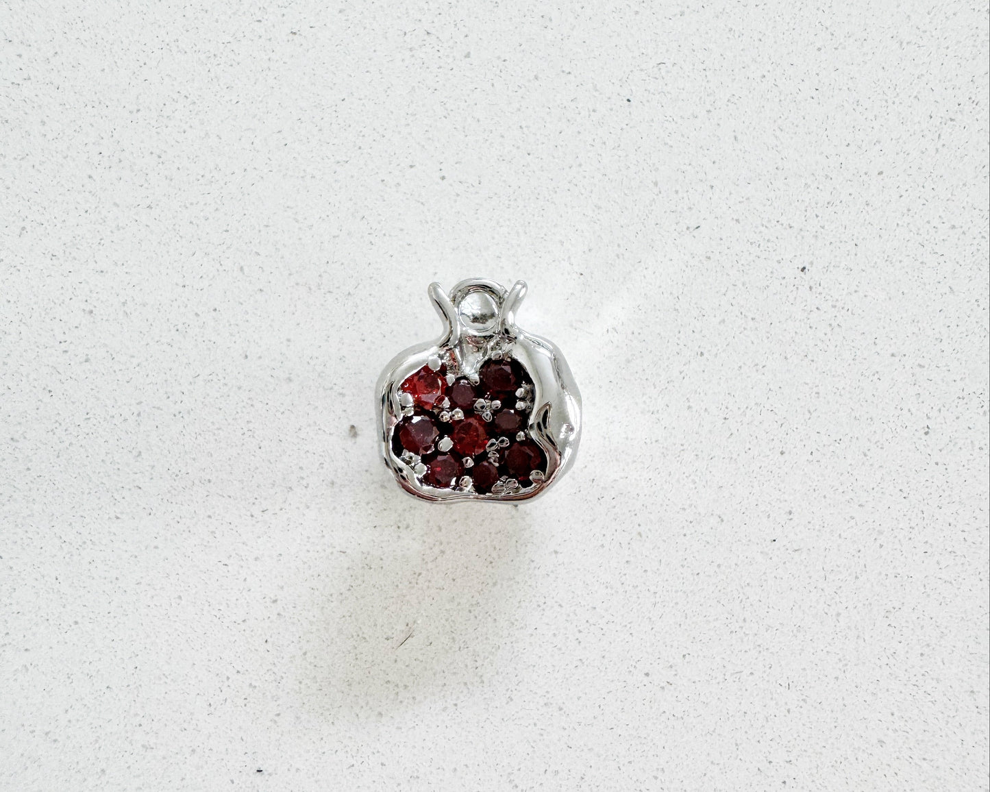 Silver Pomegrante Charm