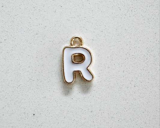 White Letter Charm