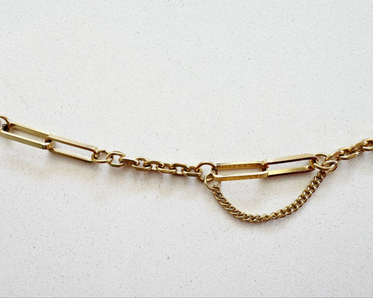 Gold Double link Chain Bracelet