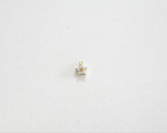 Petite Diamonte Flower Charm