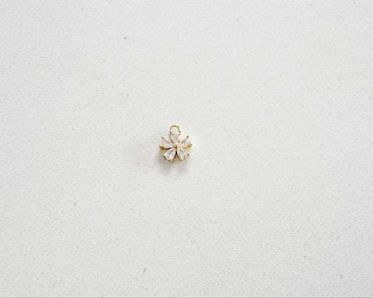 Petite Diamonte Flower Charm