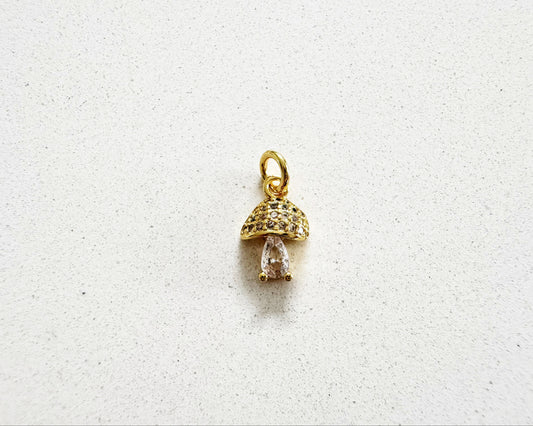 Petite Diamonte Mushroom Charm