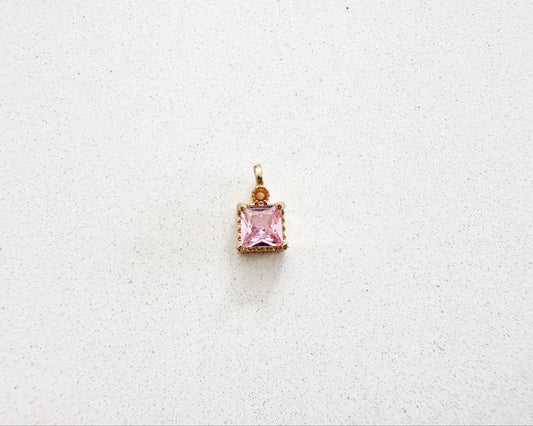 Petite Pink Gem Diamonte Charm