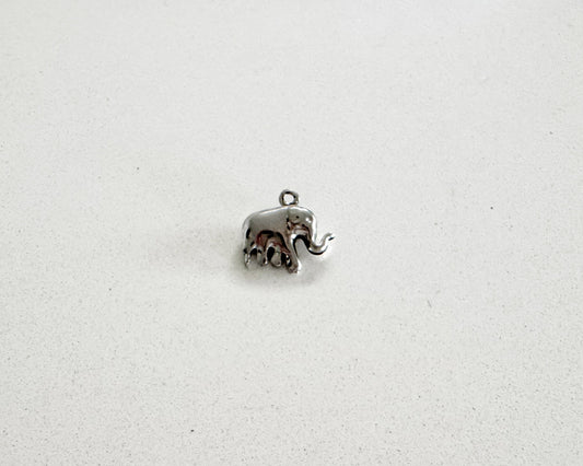 Silver Elephant Charm