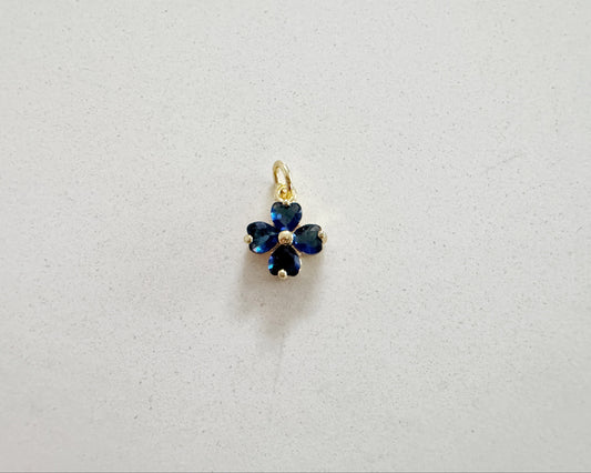 Dark Blue Flower Charm