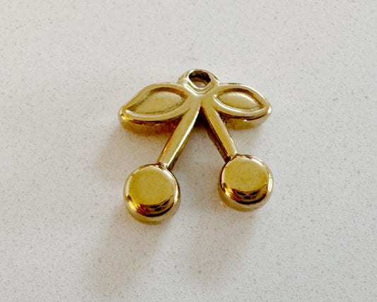 Gold Cherry Charm