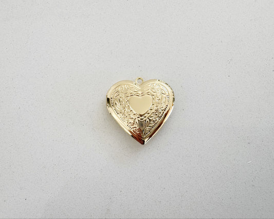 Large Heart Locket Charm